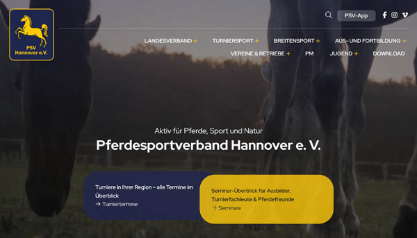 eMotivo GmbH - Referenz PSV Hannover Website
